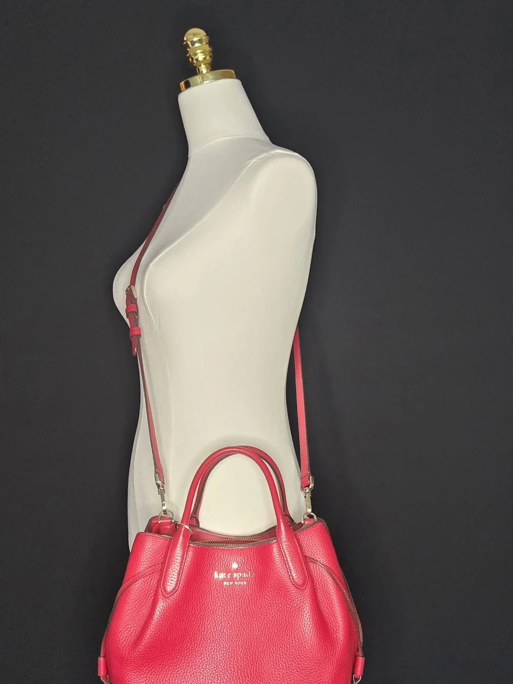 kate spade New York Bright Pink Pebbled Leather Satchel